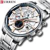Mens Watches CURREN New Fashion Stainless Steel Top Brand Luxury Casual Chronograph Quartz Wristwatch for Male