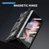 Прозрачный чехол для Samsung Galaxy Z Fold 3 4 5, магнитный с S-ручкой, закаленная пленка, защитный чехол-подставка