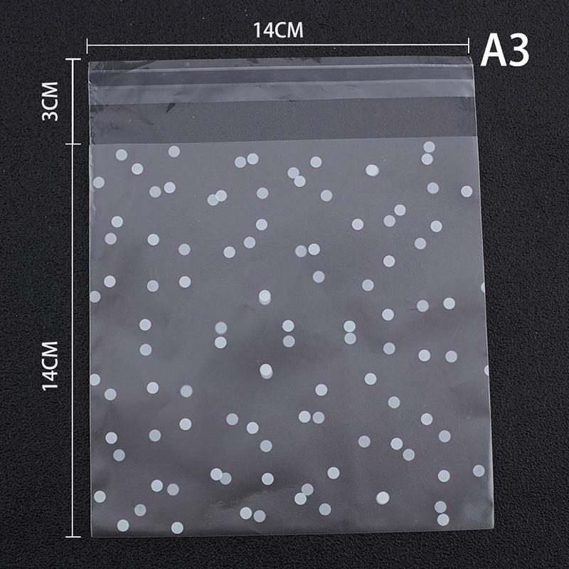 100Pcs/Set Gift Biscuits Bag Packaging Bread Baking Candy Cookies Package Bag