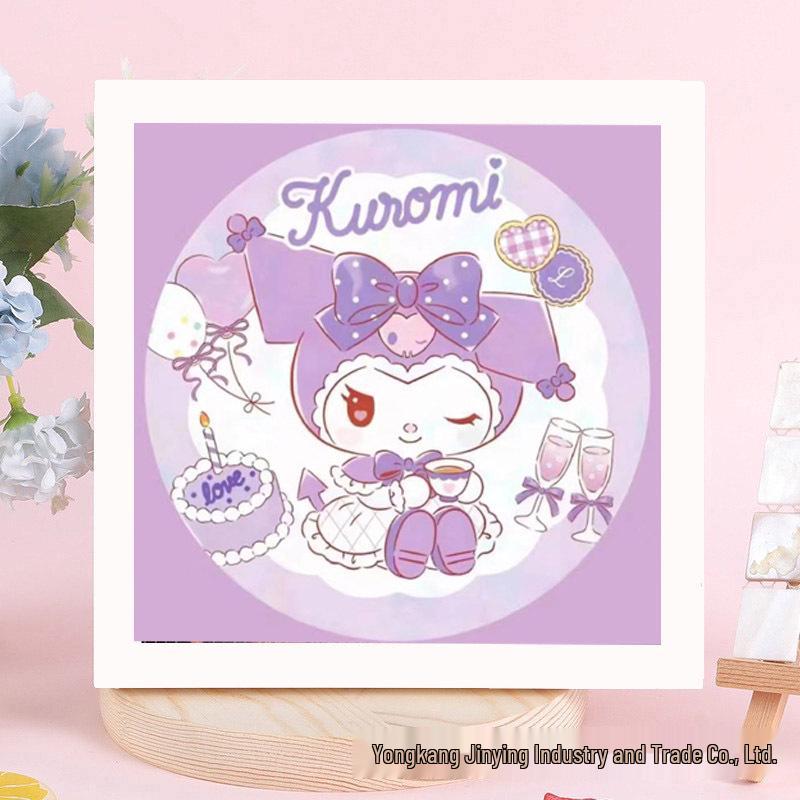 Детская алмазная мозаика Sanrio с наклейками-рамкой - Набор для самостоятельного изготовления, ручная работа, подарок