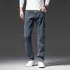 Autumn Mens Jeans Loose Fit Business Straight Full Lenght Jean Casual Denim Trousers Elasticity Stretch Pant