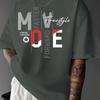 Unisexs Summer  Cotton Fashion Casual Letter Pattern Printed Loose Sports Round Neck Short Sleeve Tshirt Top
