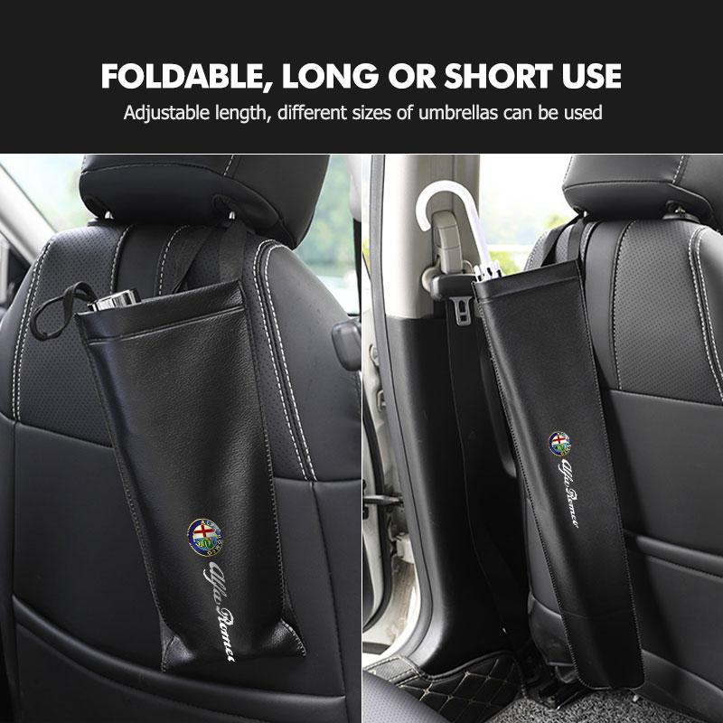 Car Umbrella Storage Bag Foldable Handheld Rainproof Cover For Alfa Romeo 159 Giulietta Giulia 147 Mito 156 159 166 GT Stelvio