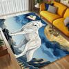 Wolf Moon Living Room Nonslip Area Rug Soft Carpet For Bedroom Game Playroom Sofa Office Home Decor Doormat Christmas Gift C929728