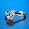 Bague Ringen S925 Набор с муассанитом цвета D, классическое женское кольцо с шестью когтями и снежинкой в ​​один карат, с покрытием из 18-каратного золота