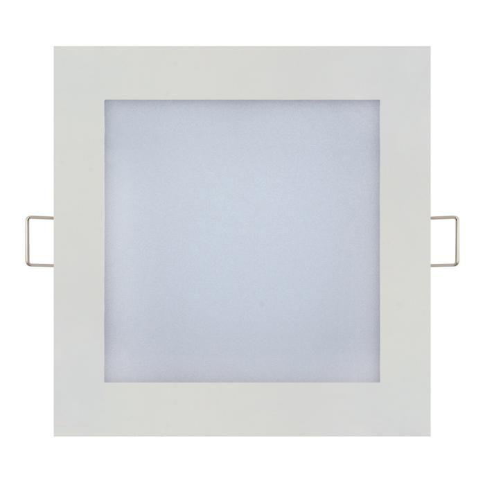 Dalle LED extra plate carré blanc 12W (Eq. 96W) 4200K Dim 170x170mm