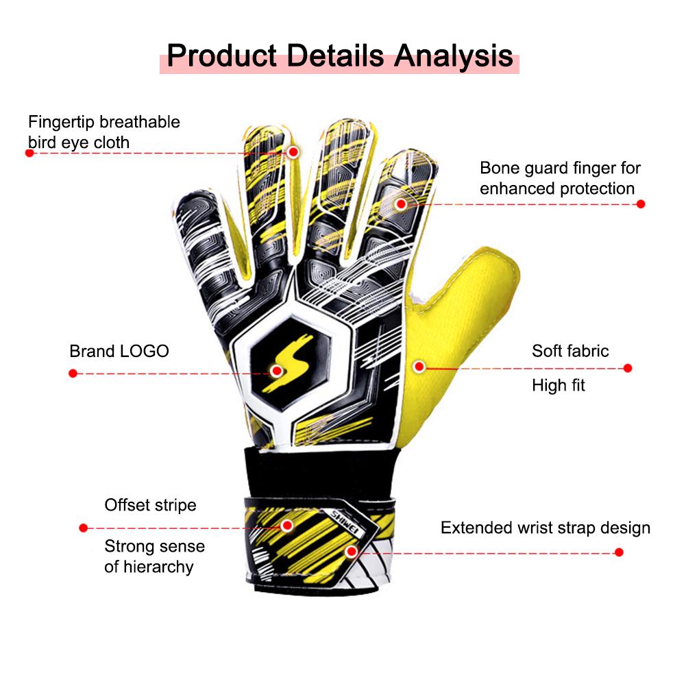 Goalkeeper Gloves Professional Breathable Soccer Goalie Gloves Thickened Full Finger Hand Protection Sports Training Accessories
