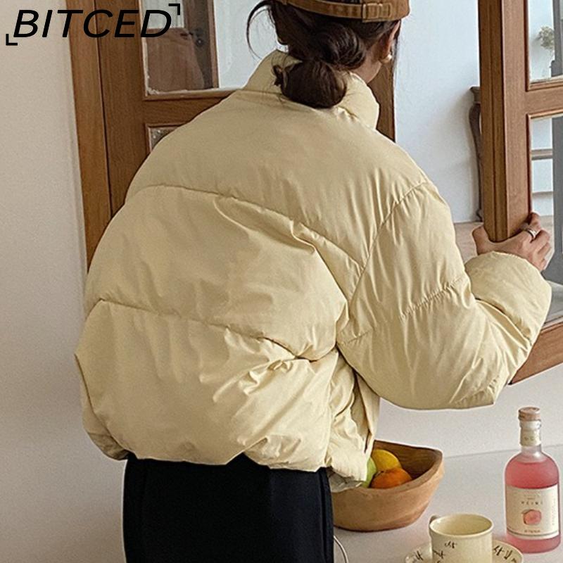 BITCED Осеннее женское городское повседневное пуховое пальто, хлопковая куртка, модная элегантная верхняя одежда
