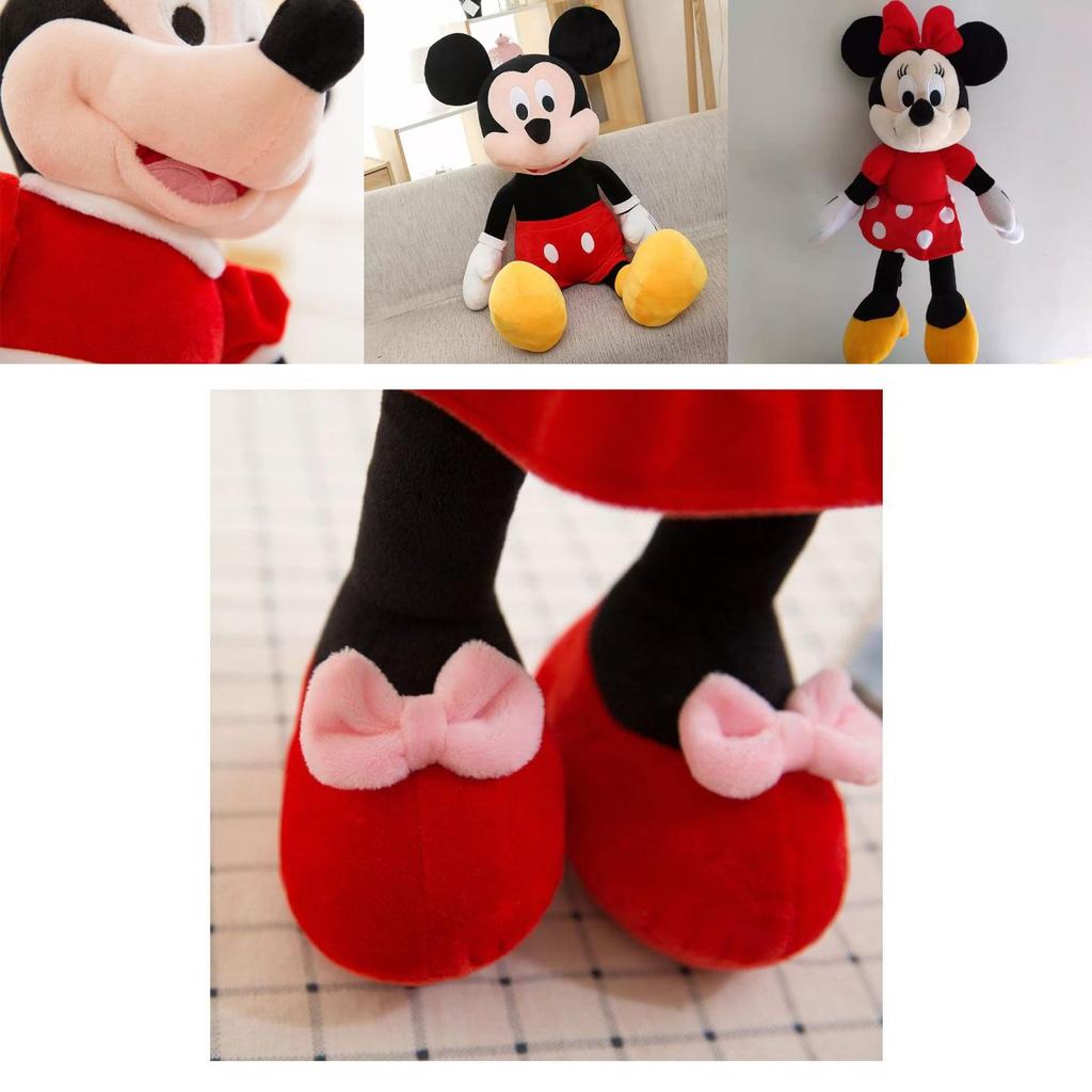 Adorable Mickey Mouse And Minnie Plush Dolls Perfect For Kids Birthday Celebrations