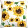1pc Yellow Sunflower Throw Pillow Case Square Sofa Cushion Cover Home Decorative Arm