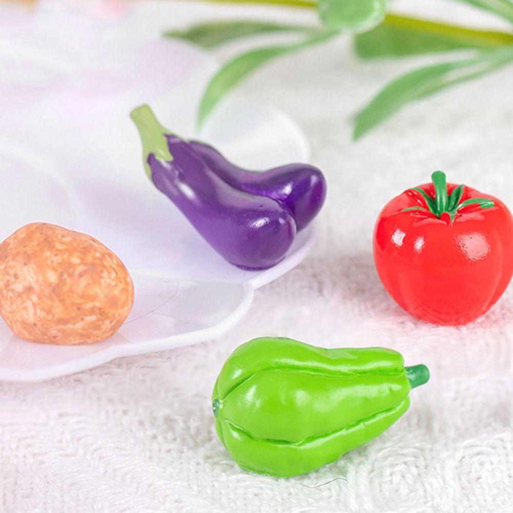 Vegetable Figurines Miniatures Imitation Vegetable Micro Landscape Ornaments For Home Decorations Room Decor