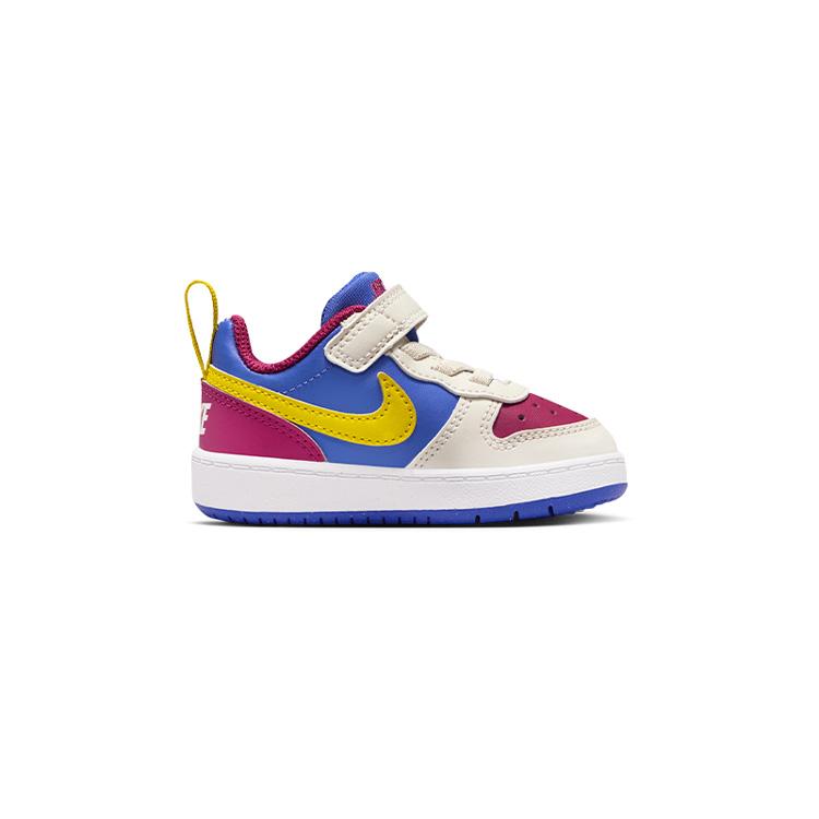 Nike Кроссовки Court Borough из синтетической кожи, низкие, для малышей, Белый/Красный/Желтый, для младенцев и малышей IM2183-633