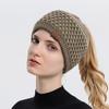 Модная женская вязаная повязка на голову, зимняя теплая эластичная шапка для головы, женские аксессуары для волос с широкими полями, флисовые повязки для волос
