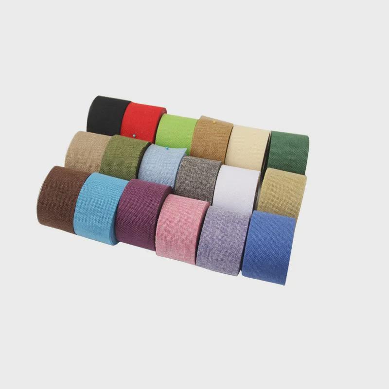 Свадебный декор своими руками: Цветная лента, имитирующая лен, рулон из полиэстера 5 см