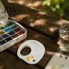 Thumb Palette for Artists Mini Paint Tray, with Hole, Lightweight Durable Professional Artist Supply Studio Use Mixing Watercolor Painting Palette,