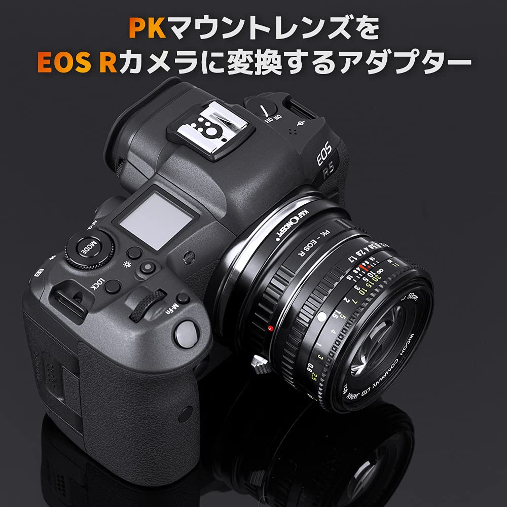 КОНЦЕПЦИЯ Адаптер для объективов Pentax K на Canon EOS R Совместим с объективами Pentax K и объективами Canon RF для фокусировки на бесконечность K&F Cameras,