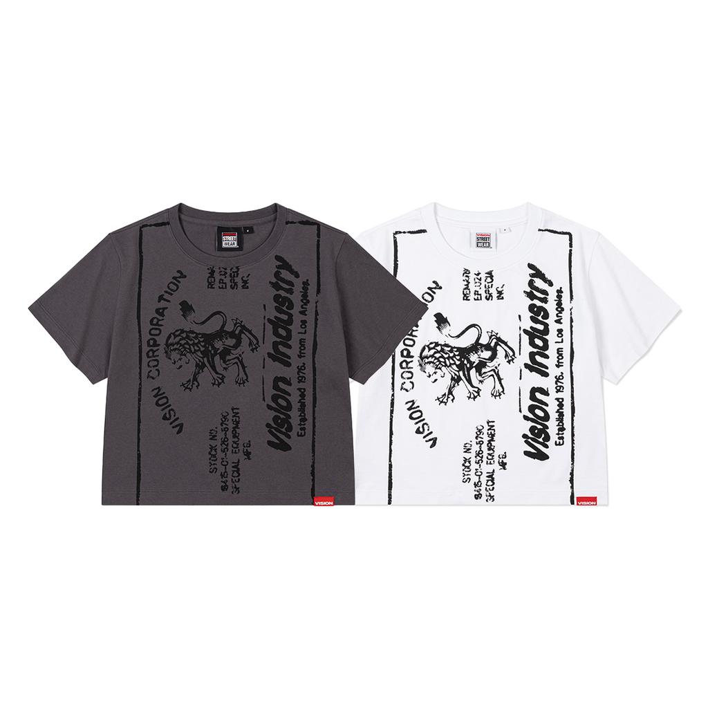Vision Streetwear Vsw Industry Логотип Укороченные Ws Футболки Белый