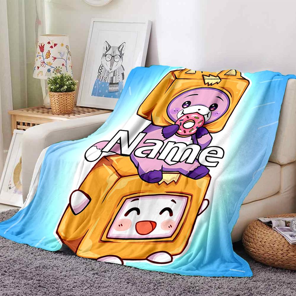 Customiz Name Personality LankyBox - Foxy Blanket Soft &Warm Sofa Office Bed Travel Lunch Break Blanket, Gift Suitable All Seasons