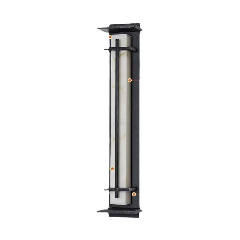 Nufeng Modern Outdoor Wall Light with Faux Marble Shade