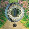 1pc 3D Peacock Wind Chime, Colorful Stainless Steel Wind Spinner, Outdoor Yard And Garden Decor, Metal Spinner With Hanging Hook