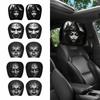 2Pcs Scary Face Printing Car Headrest Cover Car Headrest Protector  Auto Interior Accessories