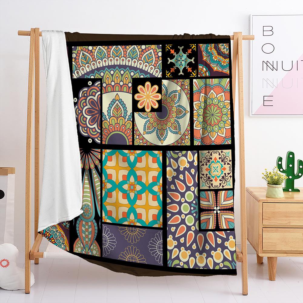 Blanket Flannel Blanket Bohemian 2D Digital Printing Blanket Cover Blanket