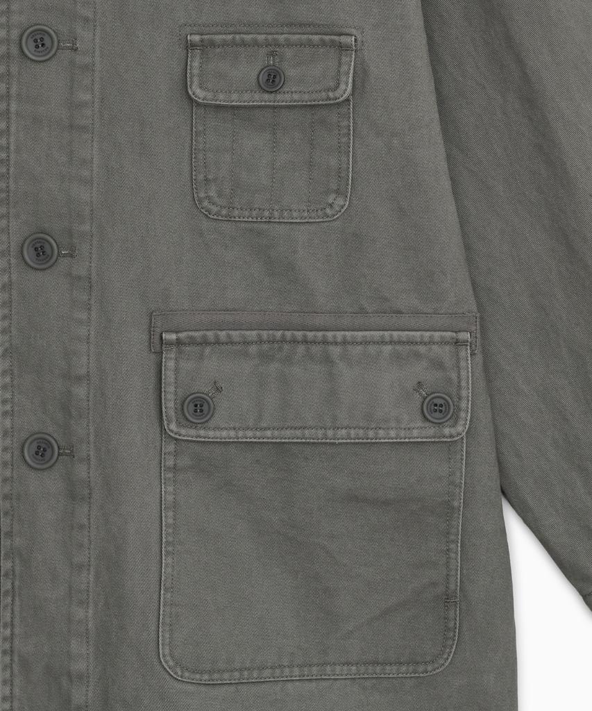 OHESHIO Star Floral Washed Cotton Jacket, Charcoal
