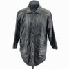 FREAKS / Genuine Leather Padded Coat / Outerwear [M / Black] Cowhide / Hidden Button / Inner Pocket(USED)