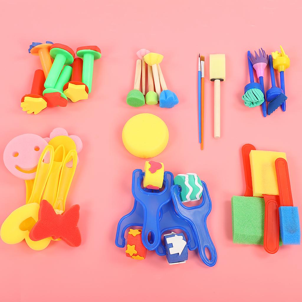 30 шт. Губка штамп дети живопись DIY пенопластовые кисти художественные ремесла инструменты для рисования для детей раннего возраста