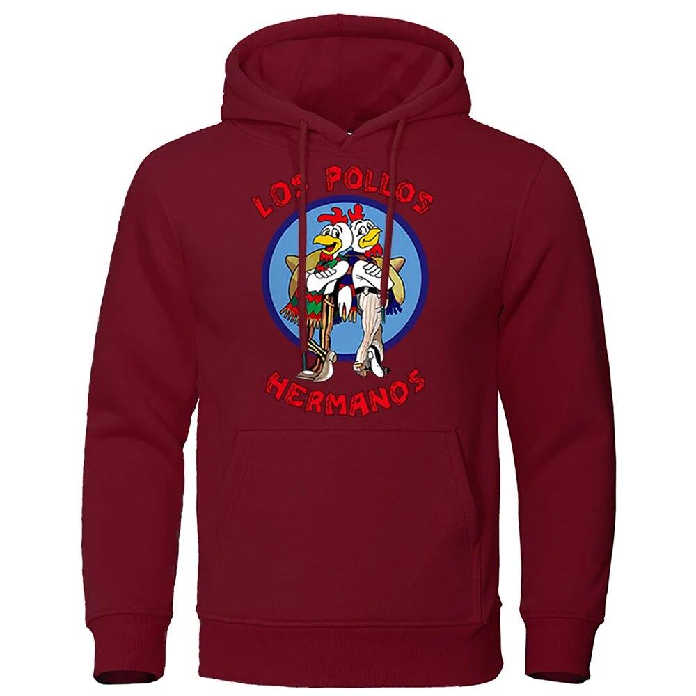LOS POLLOS Hermanos, толстовки с принтом «Во все тяжкие», женские модные толстовки унисекс, пуловеры с капюшоном большого размера, спортивные костюмы, одежда унисекс