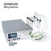 ZONESUN Машина для розлива жидкостей Электрическая 4-головочная 17 л/мин Высокая производительность Розливщик для пальмового масла Лосьона Шампуня Геля Соуса ZS-GFK17B4