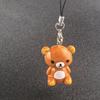 Kawaii Rilakkuma Easy Bear Phone Rope Chain Keyrings Lazybear Doll Keychains Bag Key Pendants Gift