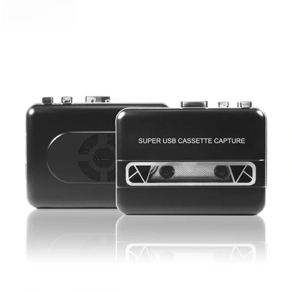 USB Cassette Player Capture Cassette Tape to MP3 Converter into Computer HiFi Digital Audio Music Player with Speaker Earphone