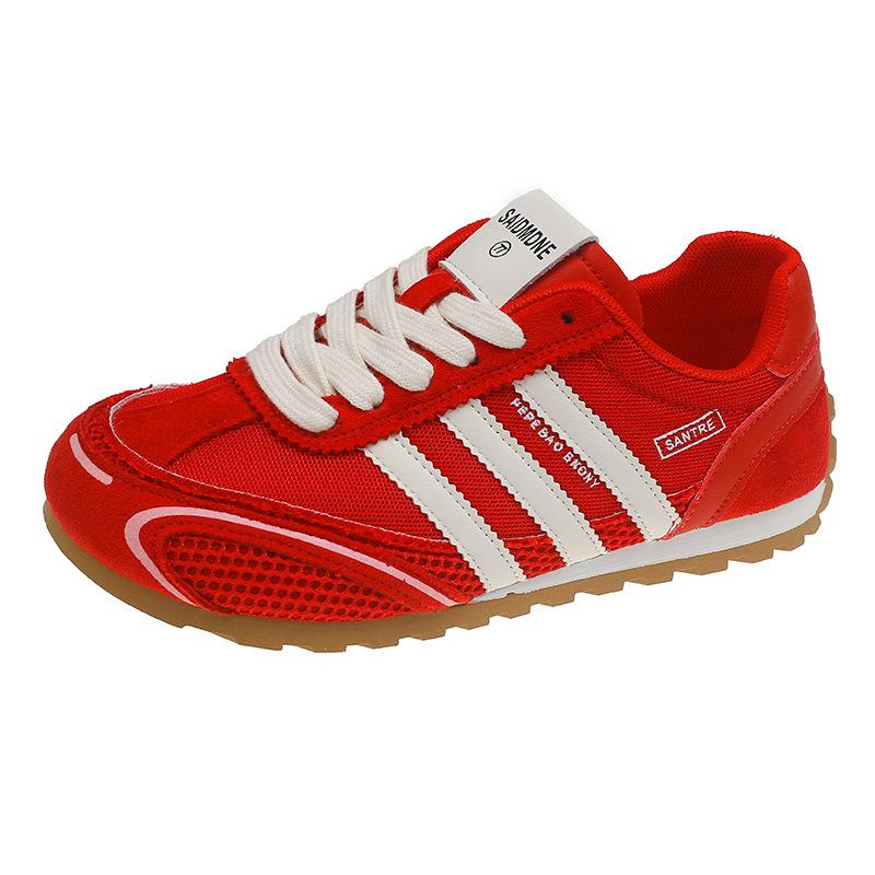 Сетчатые кроссовки Forrest Gump женские 2025 лето новые на толстой подошве немецкие тренировочные кроссовки женские на мягкой подошве повседневные на шнуровке с круглым носком спортивные кроссовки женские