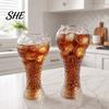 Hercules Cup Beer Mug Soccer Trophy Glass, 400/600ml Capacity Mug, Heavy Duty Football Sports Fan Shaped Pint for Home Bar, Gift Fans Foam Locking