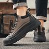 Зимние ботинки для мужчин, сохраняющие тепло, хлопковая обувь, походная обувь, плюшевые теплые высокие ботинки, мужские кроссовки