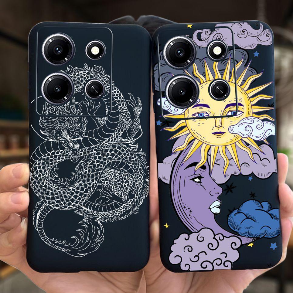 For Infinix Note 30i Note 30 Pro 30 vip Note30 4G 5G Phone Cover Moon Night Cartoon Cool Style Soft Silicone For Note30i Bumper