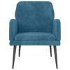 351413 vidaXL Armchair Blue 62x79x79 Cm Velvet