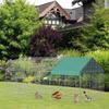 Playpen for Small Animals, Outdoor Enclosure, 4 Ground Stakes, 220 cm x 103 cm x 103 cm, Black + Green