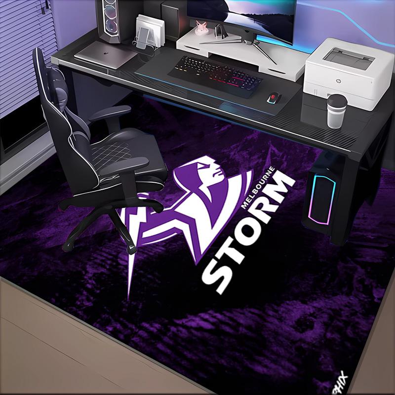Melbourne Storm Team Rug Office Floor Mat - Machine Washable for Bedroom, bedroom, livingroom, Room Decor Fan Gifts Christmas