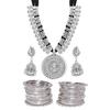 Jewellery Sets for Women Silver Plated Afghani Tribal Necklace Jewellery Set with Earrings and Bangles Combo For Girls/Women