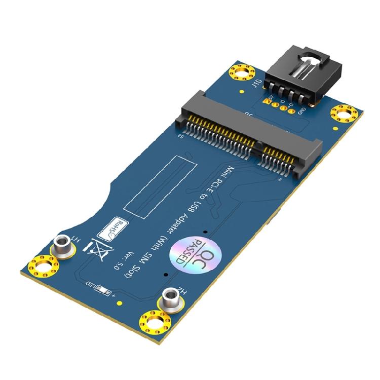 Мини-адаптер Mini PCIe со слотом для карты Mini PCIe на USB 2.0 с держателем карты Сборка модуля WWAN/LTE для офиса и путешествий