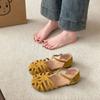 Soft-soled Retro Woven Bag Head Sandals Women's Fashion Flat-soled Maternity Shoes Tide