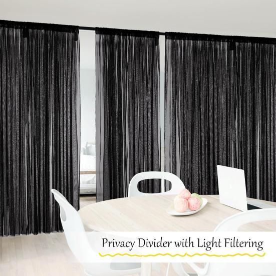 Наружная вуалевая сетчатая штора, прозрачная штора, москитная сетка, панель для защиты от посторонних глаз с карманом для штанги для патио, веранды, террасы, перголы