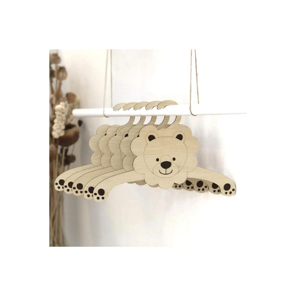 Baby Clothes Hanger Wooden Clothes Hanger Lion Baby Clothes Hanger Set Of 6