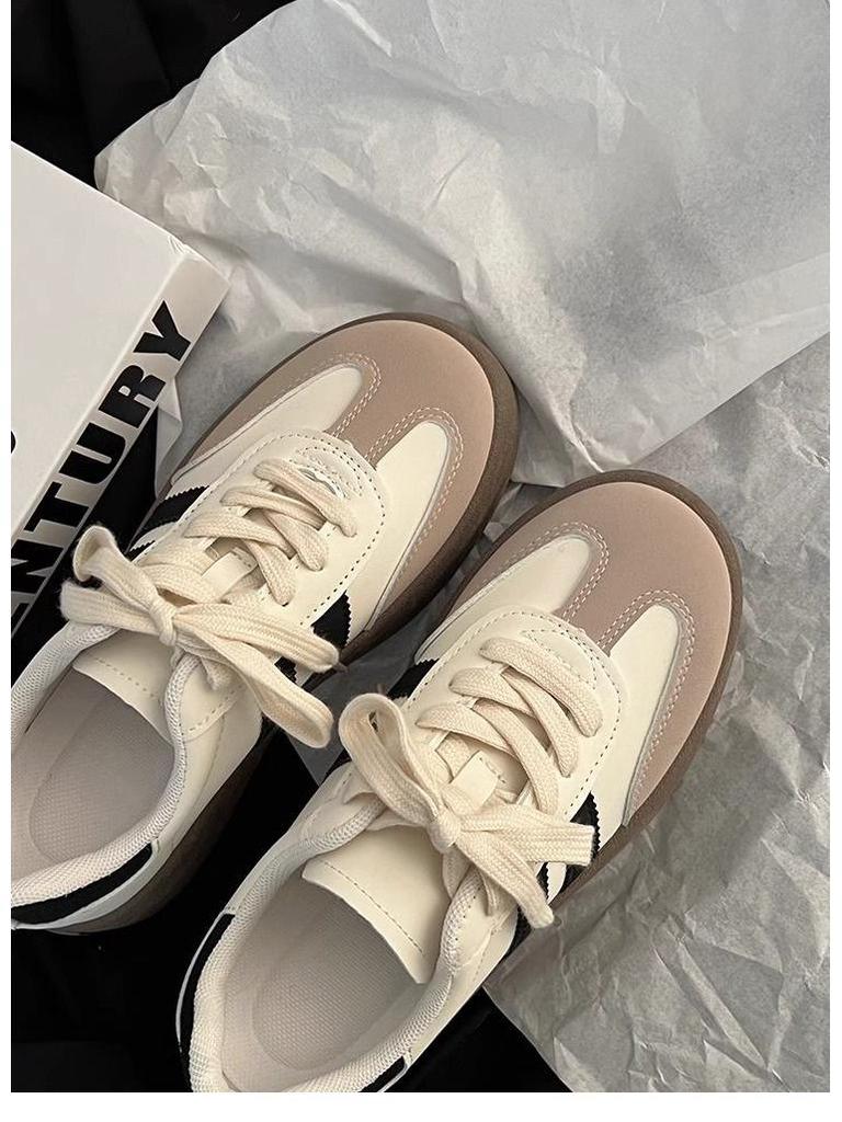 Deixun Women's 2025 Retro White Thick-Soled Sneakers for Spring and Fall - Versatile Casual Sports Shoes