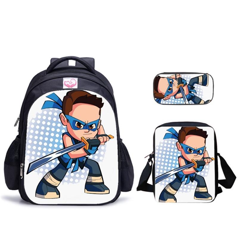 Школьный набор Ninja Kidz из трех предметов, Ранец-сумка для мальчиков и девочек, Пенал, Комбинация для хранения