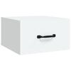 Wall Mounted Nightstand White 35 x 35 x 20 cm
