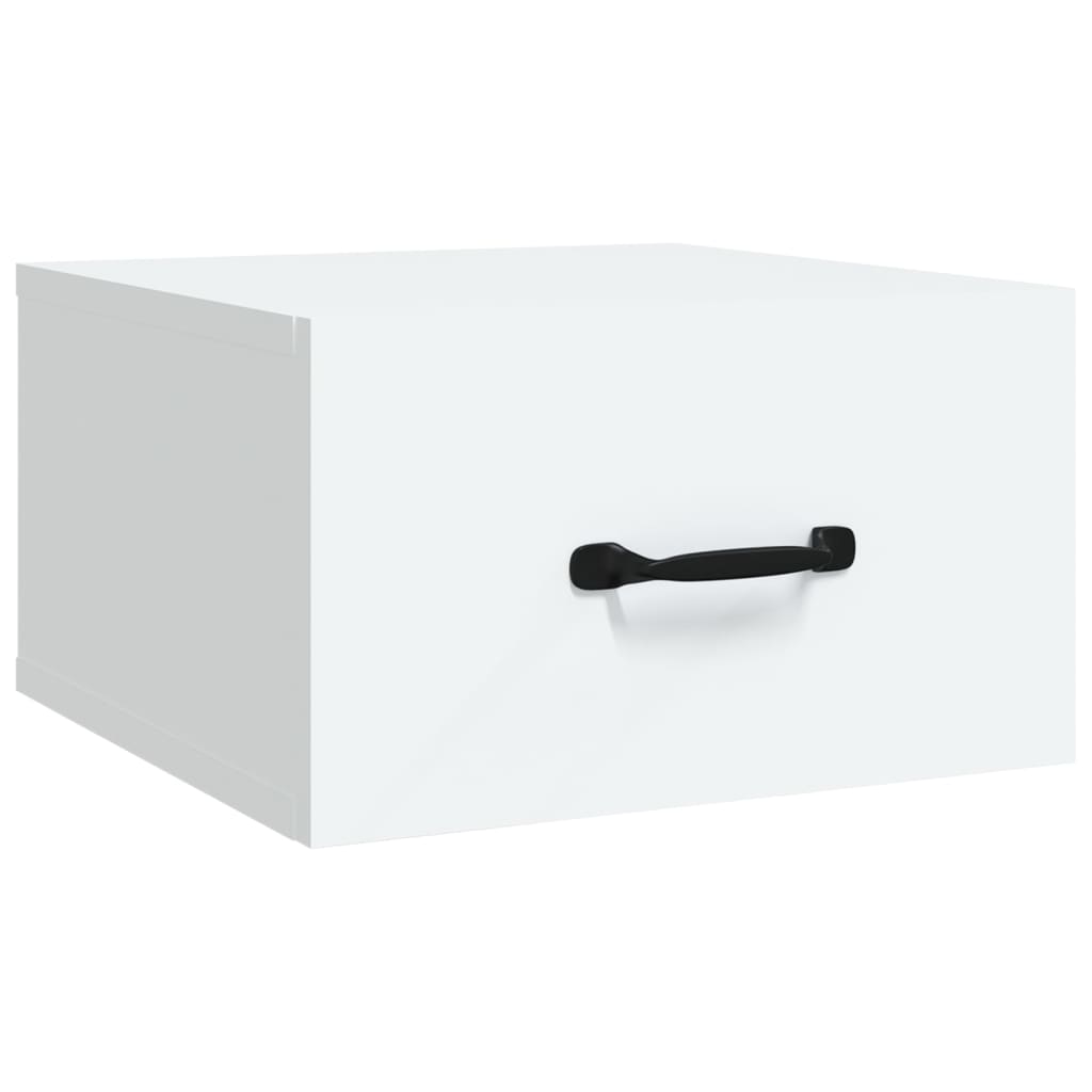Wall Mounted Nightstand White 35 x 35 x 20 cm