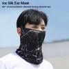 Breathable lce Silk Bandana Hanging Ear Face Cover Scarf Neck Protection Cycling Balaclava  Summer